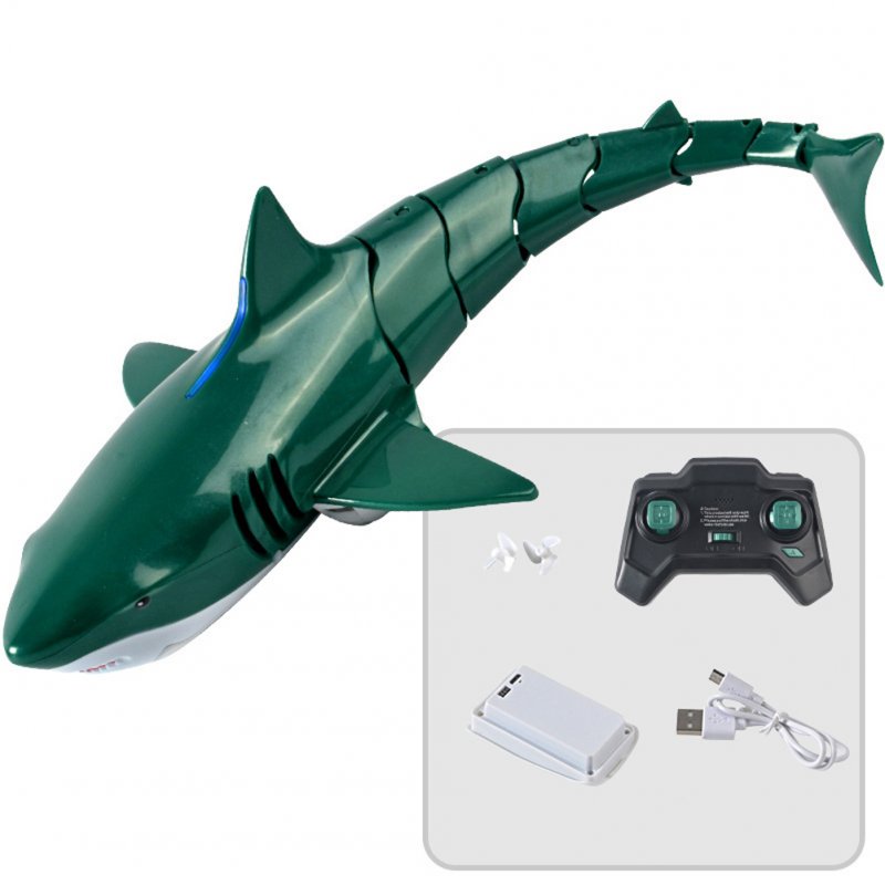 2.4g Remote Control Shark Boat with Led Light Summer Water Toys