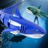 2 4g Remote Control Shark Boat with Led Light Long Endurance Summer Water Toys Green
