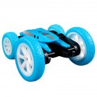 2.4g Remote Control Stunt Car 4-channel Double-sided Butterfly Rotating Rc Car With Light For Children Birthday Gifts blue