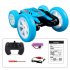2 4g Remote Control Stunt Car 4 channel Double sided Butterfly Rotating Rc Car With Light For Children Birthday Gifts blue