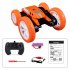 2 4g Remote Control Stunt Car 4 channel Double sided Butterfly Rotating Rc Car With Light For Children Birthday Gifts orange