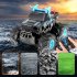 2 4g Remote Control Amphibious Climbing Car 4wd Long Battery Life Double Sided Stunt Vehicle Blue
