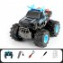 2 4g Remote Control Amphibious Climbing Car 4wd Long Battery Life Double Sided Stunt Vehicle Blue