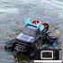 2 4g Remote Control Amphibious Climbing Car 4wd Long Battery Life Double Sided Stunt Vehicle Blue