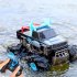 2 4g Remote Control Amphibious Climbing Car 4wd Long Battery Life Double Sided Stunt Vehicle Blue