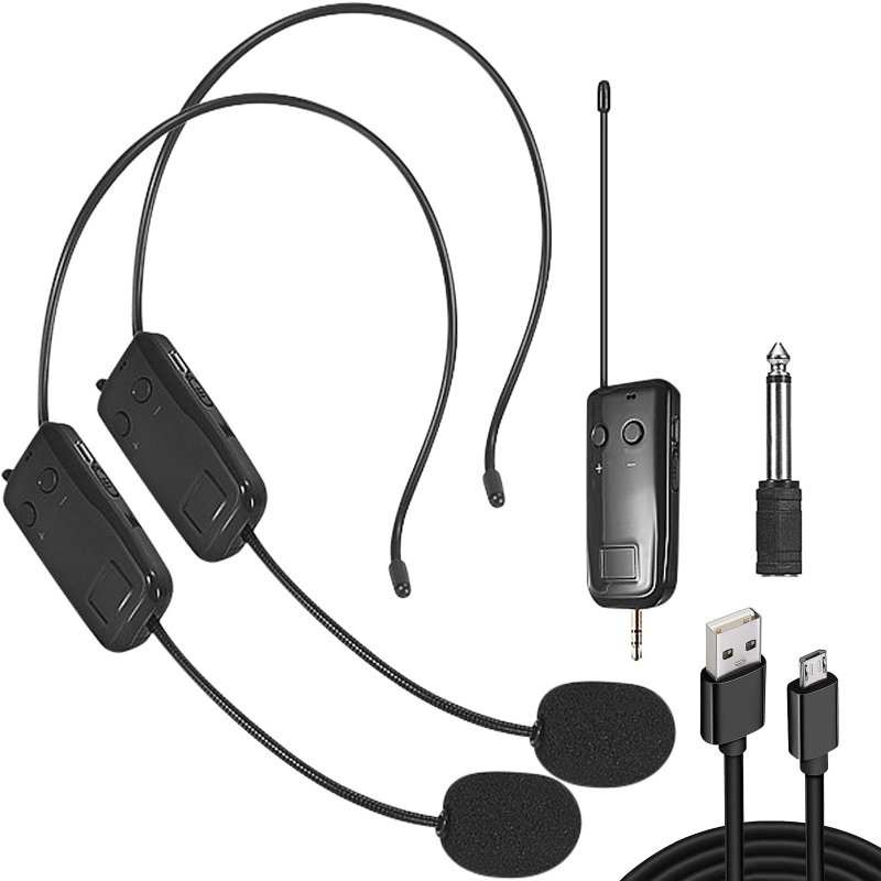 2.4G Wireless Headset Microphone Rechargeable Lavalier Microphone