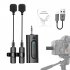 2 4g Wireless Lavalier Microphone Portable Lightweight Clip On Microphones Live Streaming One to Two