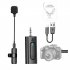 2 4g Wireless Lavalier Microphone Portable Lightweight Clip On Microphones Live Streaming One to Two