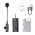 2 4g Wireless Lavalier Microphone Portable Lightweight Clip On Microphones Live Streaming One to Two
