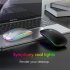 2 4g Wireless Mouse Bluetooth compatible Rgb Rechargeable Mute Led Backlight Ergonomic Gaming Mouse For Laptops black