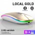 2 4g Wireless Mouse Bluetooth compatible Rgb Rechargeable Mute Led Backlight Ergonomic Gaming Mouse For Laptops gold