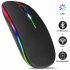 2 4g Wireless Mouse Bluetooth compatible Rgb Rechargeable Mute Led Backlight Ergonomic Gaming Mouse For Laptops White