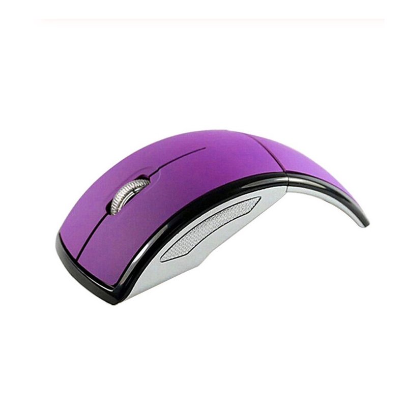 2.4g Wireless Mouse Portable Foldable Notebook Computer Accessory purple
