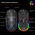 2 4g Wireless  Mouse Rgb Luminous Wireless Gaming Type c Rechargeable Mouse black