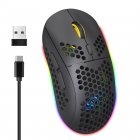 2.4g Wireless  Mouse Rgb Luminous Wireless Gaming Type-c Rechargeable Mouse black