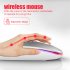 2 4g Wireless Mouse Usb Rechargeable Bluetooth compatibel Rgb Silent Ergonomic Mouse With Backlight Compatible For Laptop Ipad black
