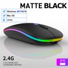 2.4g Wireless Mouse Usb Rechargeable Bluetooth-compatibel Rgb Silent Ergonomic Mouse With Backlight Compatible For Laptop Ipad black