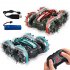 2 4ghz Amphibious Remote Control Car Wireless Electric Double sided Stunt Off road Vehicle Toys for Kids Green