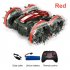 2 4ghz Amphibious Remote Control Car Wireless Electric Double sided Stunt Off road Vehicle Toys for Kids Red
