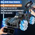 2 4ghz RC Stunt Car with Camera Multi functional Rechargeable Drift Car with Music Spray Blue