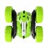 2 4ghz Remote Control Car Double Sided Tumbling 360 Degree Rotating Stunt Car With Light Gifts For Children green