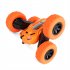2 4ghz Remote Control Car Double Sided Tumbling 360 Degree Rotating Stunt Car With Light Gifts For Children orange