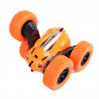 2.4ghz Remote Control Car Double Sided Tumbling 360 Degree Rotating Stunt Car With Light Gifts For Children orange