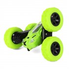 2.4ghz Remote Control Car Double Sided Tumbling 360 Degree Rotating Stunt Car With Light Gifts For Children green