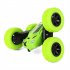 2 4ghz Remote Control Car Double Sided Tumbling 360 Degree Rotating Stunt Car With Light Gifts For Children green
