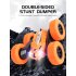 2 4ghz Remote Control Car Double Sided Tumbling 360 Degree Rotating Stunt Car With Light Gifts For Children green