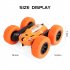 2 4ghz Remote Control Car Double Sided Tumbling 360 Degree Rotating Stunt Car With Light Gifts For Children green