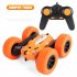 2 4ghz Remote Control Car Double Sided Tumbling 360 Degree Rotating Stunt Car With Light Gifts For Children orange