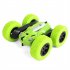 2 4ghz Remote Control Car Double Sided Tumbling 360 Degree Rotating Stunt Car With Light Gifts For Children green