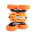 2 4ghz Remote Control Car Double Sided Tumbling 360 Degree Rotating Stunt Car With Light Gifts For Children orange
