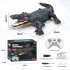 2 4ghz Remote Control Crocodile Underwater Simulation Fish Swimming Eye Glowing Toy Long Battery Life Remote Control Boat 2 batteries