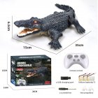 2.4ghz Remote Control Crocodile Underwater Simulation Fish Swimming Eye Glowing Toy Long Battery Life Remote Control Boat 3 batteries