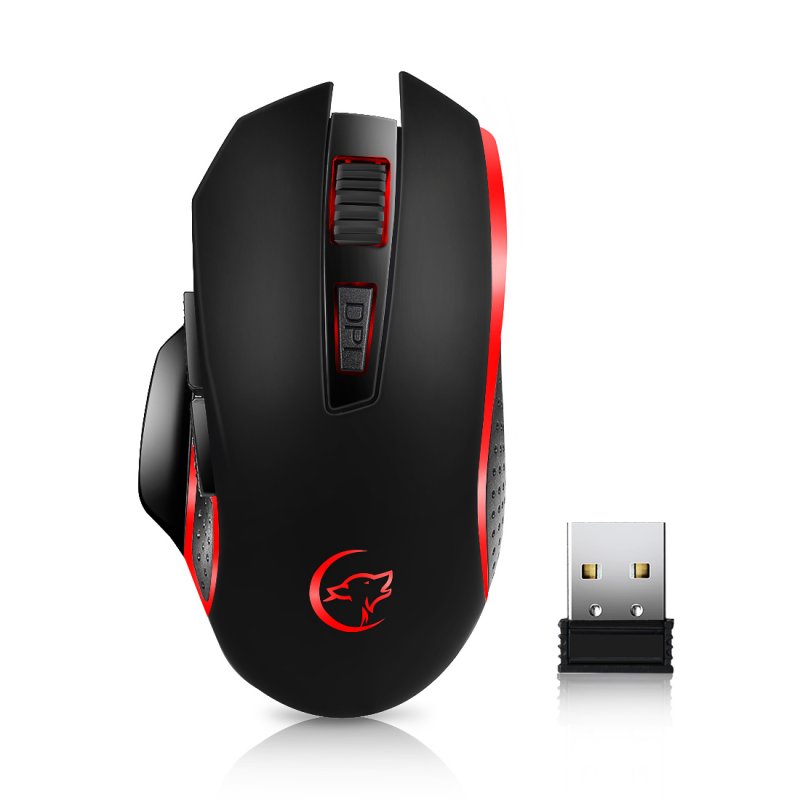 2.4ghz Wireless Gaming  Mouse 2400dpi Usb Receiver Gamer Mouse For Pc Laptop Desktop Professional Computer Mouse black