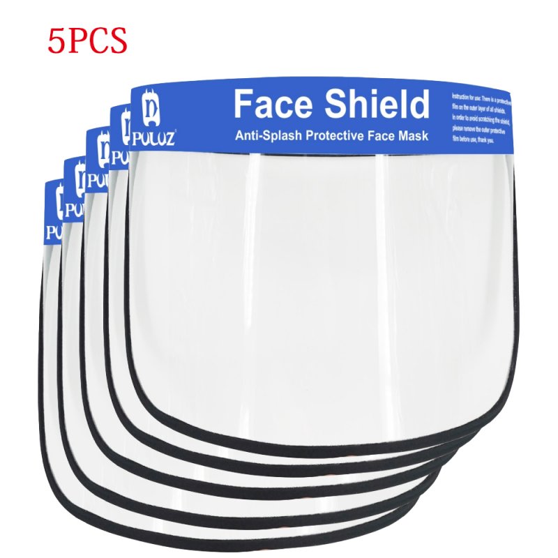 2/5/10PCS Face Shield Transparent Face Guard Spittle Prevention Masks Anti-Splash Protective Mask Cooking Face Covers 5pcs