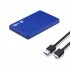 2 5 Inch External Hard Drive Enclosure USB 3 0 5Gbps Hard Drive Case Adapter Tool Free Portable For SATA HDD SSD blue