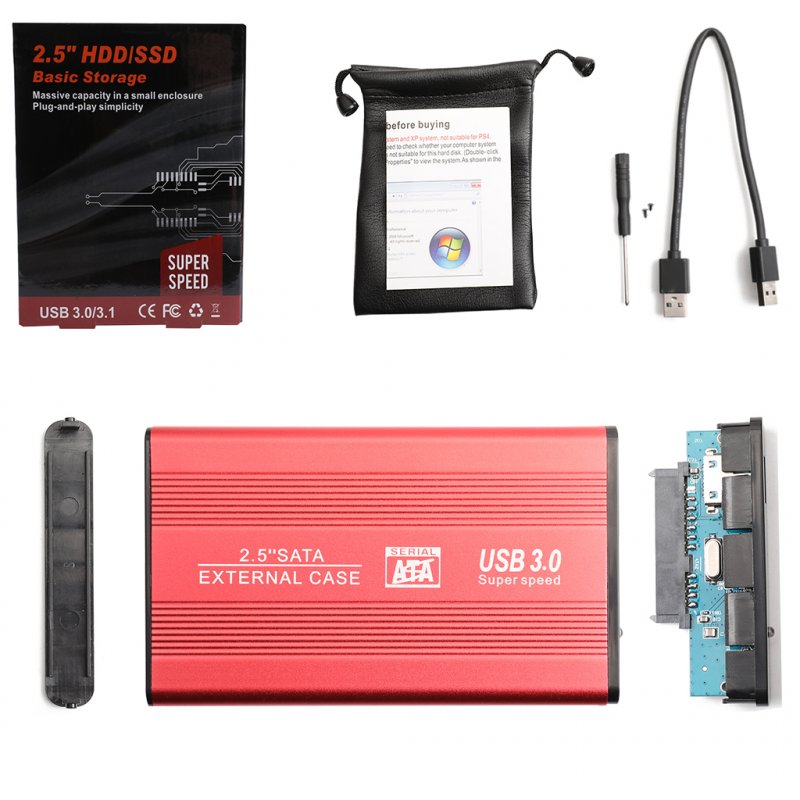 mini depositum Billy ged Wholesale 2.5 Inch HDD 1TB / 2TB USB 3.0 SATA III HD External Hard Drive  Supports for EXFAT and WIN Systems red From China