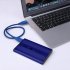 2 5 Inch USB 2 0 3 0 SATA External Mobile Hard Disk Box HDD Aluminum Alloy Shell Adapter Case Enclosure Box for PC Laptop Notebook Blue USB3 0
