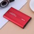 2 5 Inch USB 2 0 SATA HDD Case External Mobile Hard Disk Drive Box Aluminum Alloy Shell red