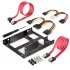 2 5 Inch to 3 5 Inch External HDD SSD Metal Mounting Kit Adapter Bracket with SATA Data Power Cables   Screws Without line