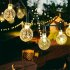 2 5cm Crystal  Ball  Lamps With Solar Energy Led For Outdoors Garden Of 5m Or 9 5m With 20 Or 50 Lamps 9 5m 50 lights  2 5CM  eight mode solar