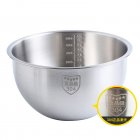 2.5l/4.5l Household Mixing Bowls 304 Stainless Steel Salad Bowl For Cooking Baking Prepping Food Storage Inner diameter 20CM