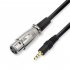 2 5m 8 2ft Microphone Cable XLR To 3 5mm Plug Condenser Audio Adaptor black