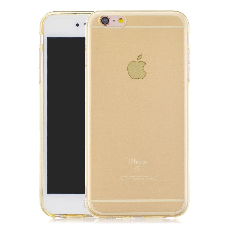 for iPhone 6/6S / 6 Plus/6S Plus / 7/8 / 7 Plus/8 Plus Clear Colorful TPU Back Cover Cellphone Case Shell Yellow