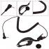 2 5mm Receiver Listen Only Single Ear Earphone Soft Flexible Ear Hook Earpiece Headset for Motorola Black