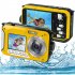 2 7 Inch Action Camera 1080 60fps 24mp Waterproof Shockproof Recording Sport Digital Cameras blue