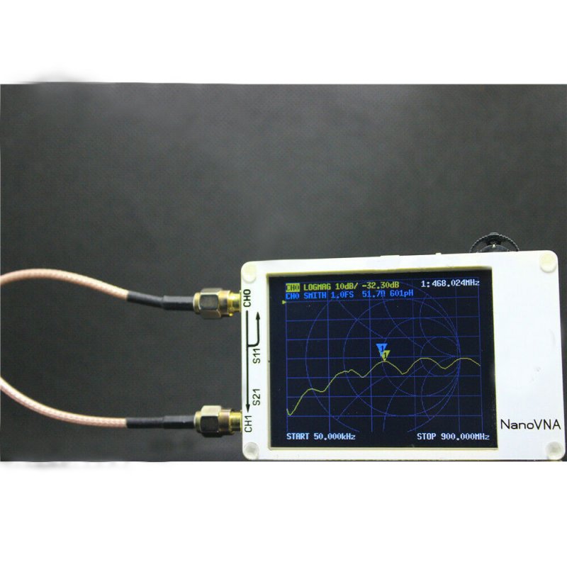 2.8Inch LCD NanoVNA VNA HF VHF UHF UV Vector Network Analyzer Antenna Analyzer + PC Software + Battery white